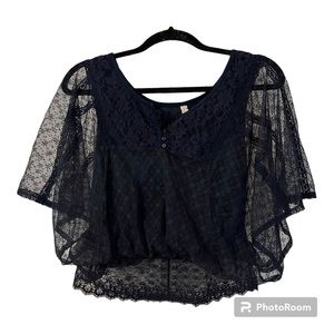 Free People Cropped Lace Top